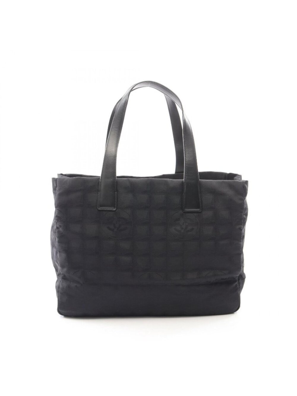 Chanel Tote Bag New Travel Line MM Black Leather MM